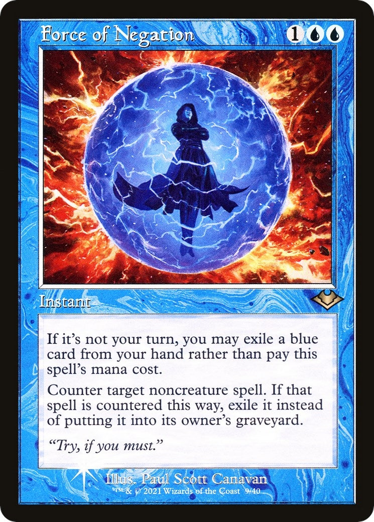 Image for Force of Negation (Retro Frame) (9) (Modern Horizons) - Magic: The Gathering