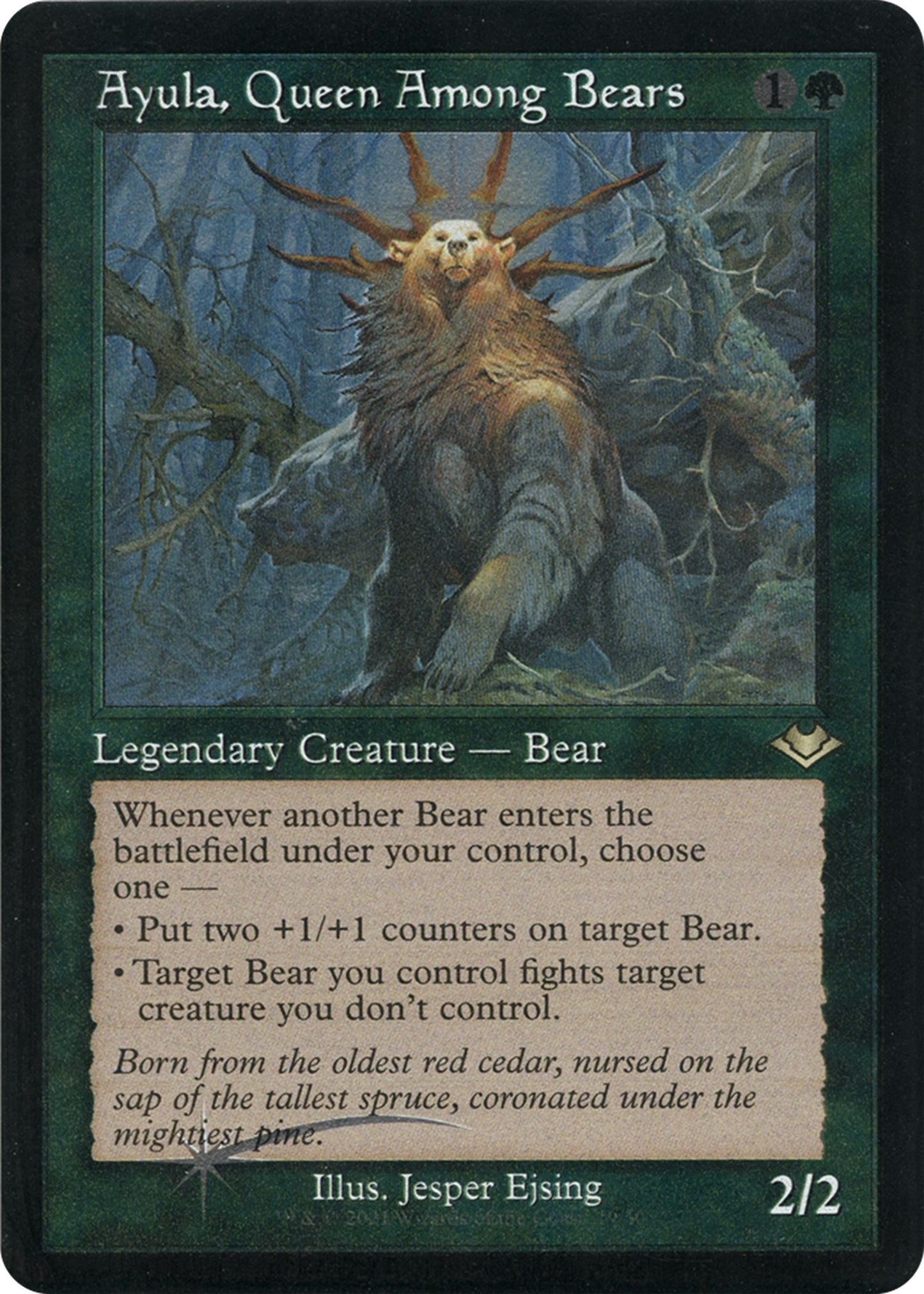 Ayula, Queen Among Bears (Retro Frame) (Foil Etched) (19) (Modern Horizons)