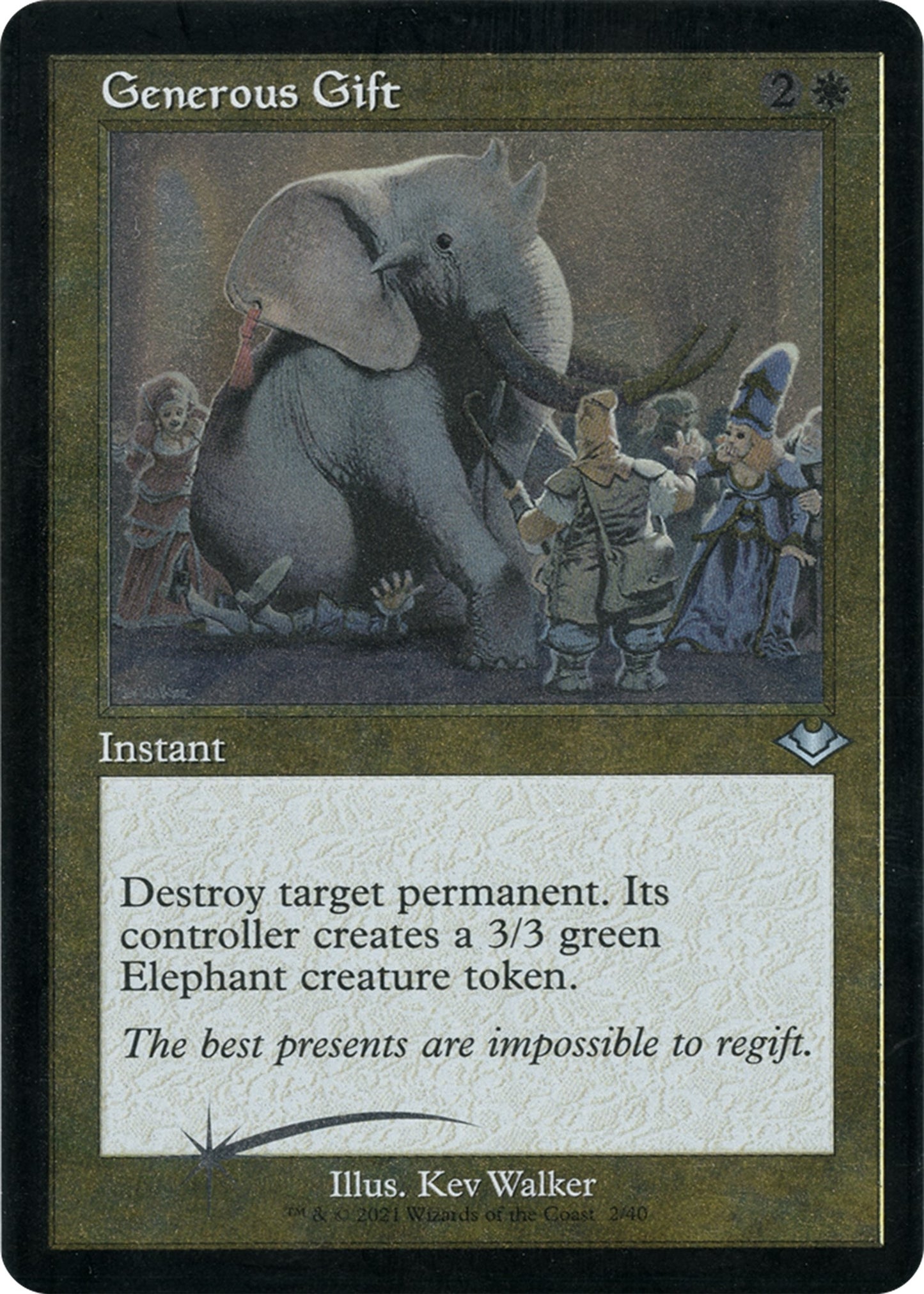 Image for Generous Gift (Retro Frame) (Foil Etched) (2) (Modern Horizons) - Magic: The Gathering