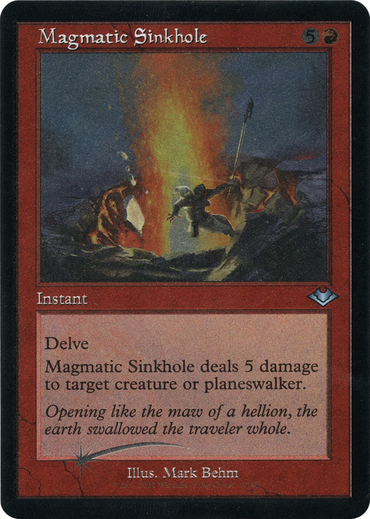 Image for Magmatic Sinkhole (Retro Frame) (Foil Etched) (17) (Modern Horizons) - Magic: The Gathering