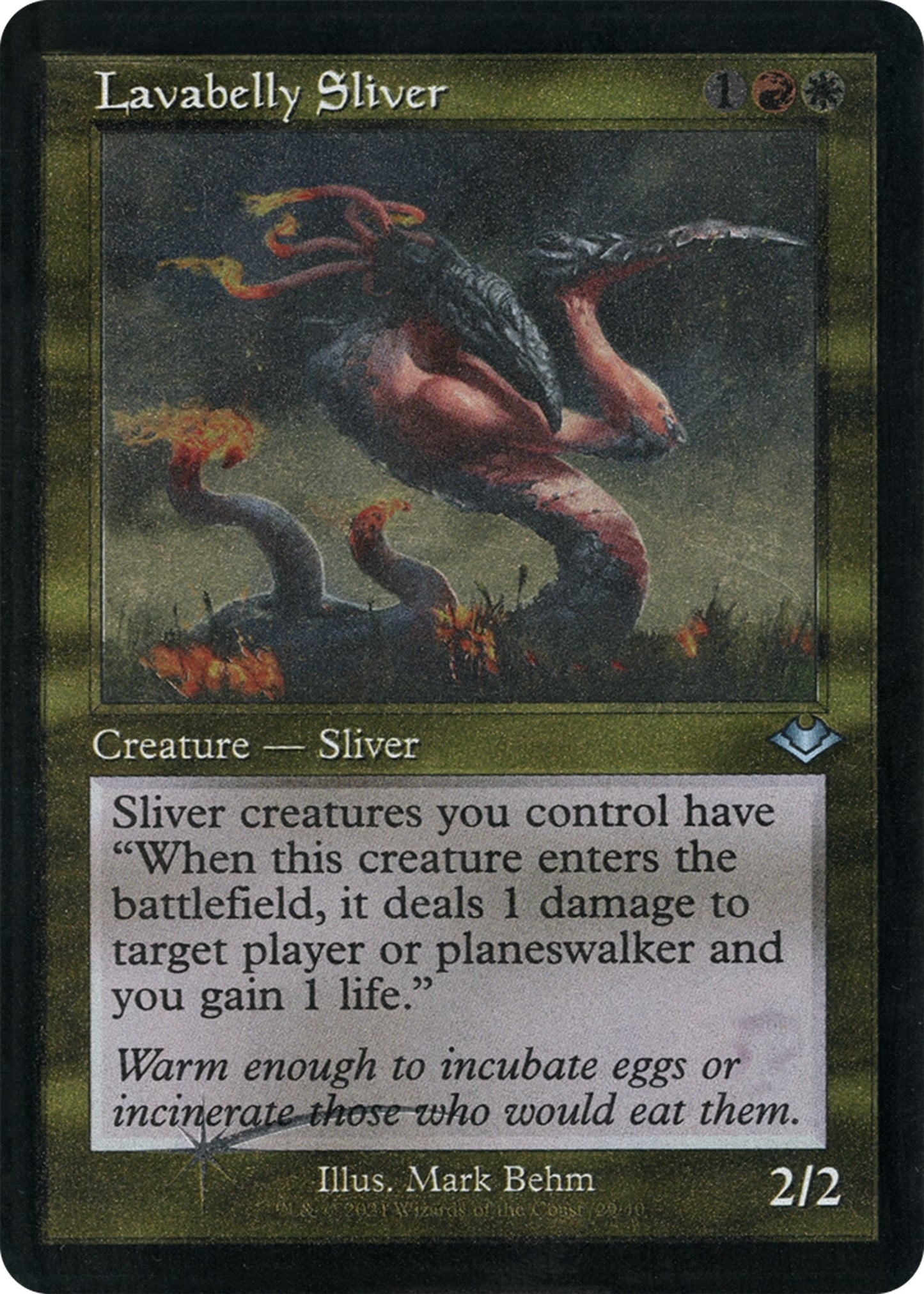 Lavabelly Sliver (Retro Frame) (Foil Etched) (29) (Modern Horizons)