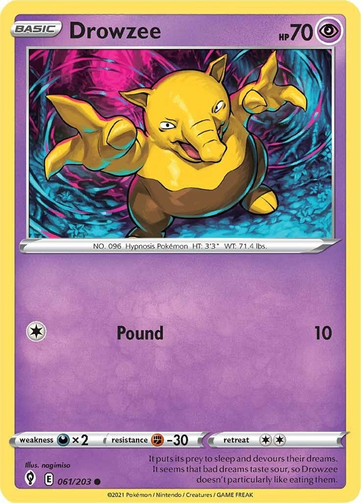 Drowzee (061/203) (SWSH07: Evolving Skies)