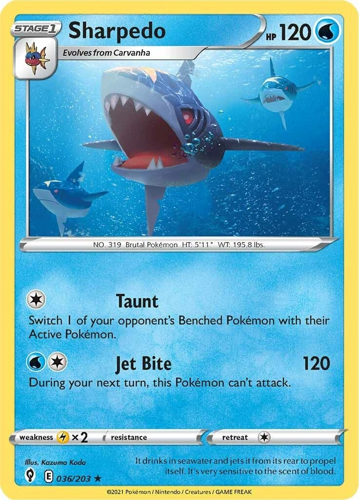 Sharpedo (036/203) (SWSH07: Evolving Skies)