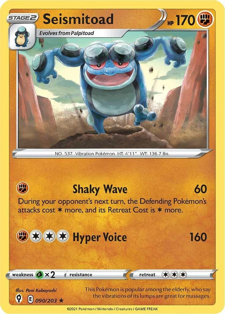 Seismitoad (090/203) (SWSH07: Evolving Skies)