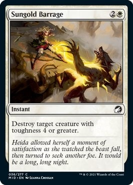 Image for Sungold Barrage (36) (Innistrad: Midnight Hunt) - Magic: The Gathering