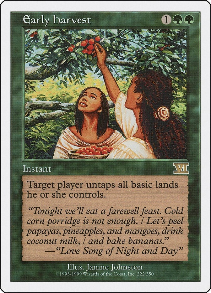Early Harvest (222) (Classic Sixth Edition)