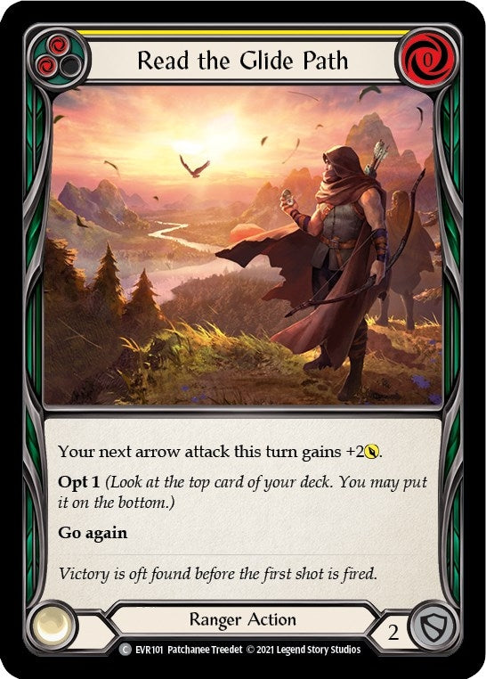 Image for Read the Glide Path (Yellow) (EVR101) (Everfest) - Flesh and Blood TCG