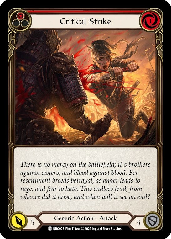 Image for Critical Strike (DRO023) (Blitz Deck: Uprising - Dromai) - Flesh and Blood TCG