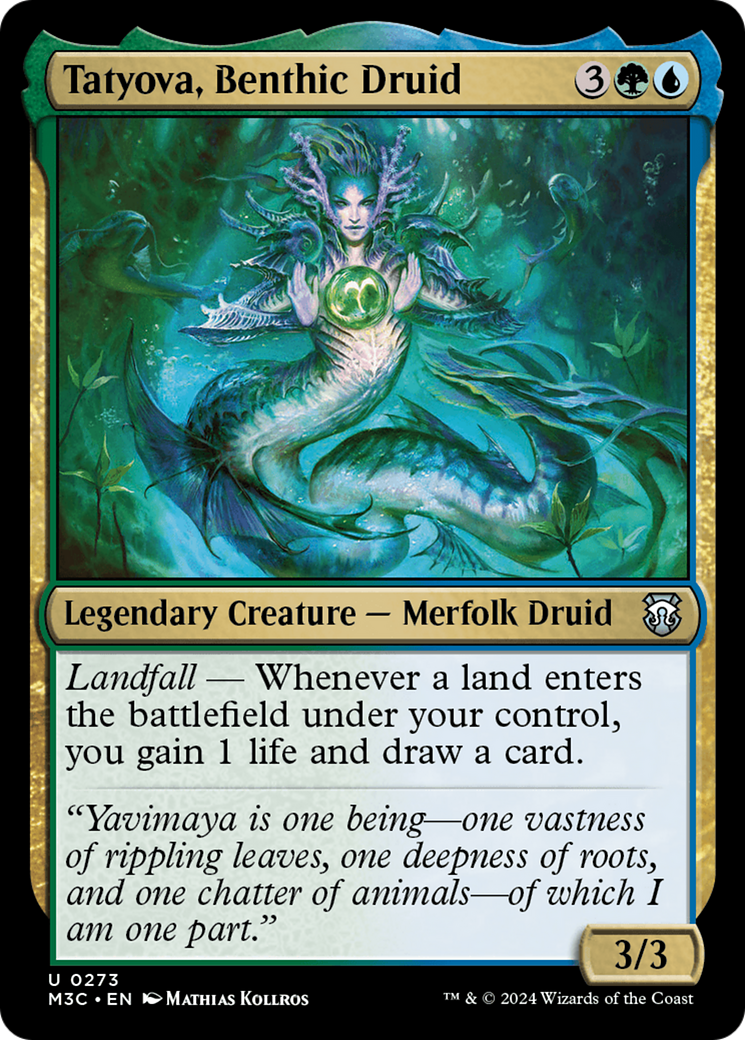 Tatyova, Benthic Druid (M3C-273) - Modern Horizons 3 Commander Ripple Foil