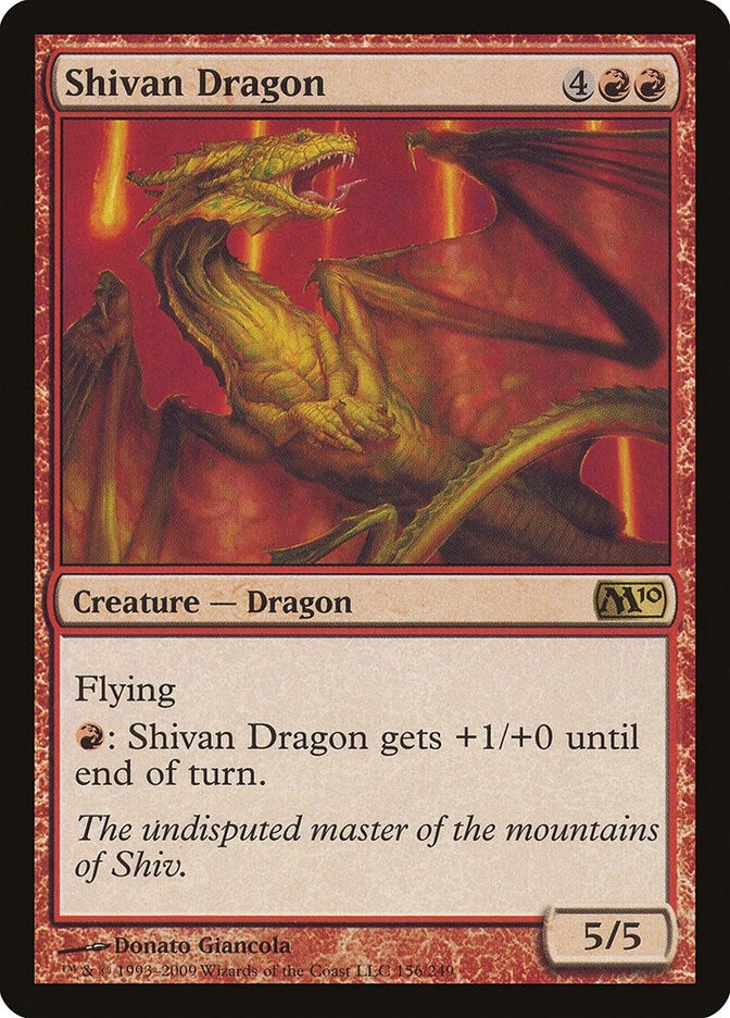 Image for Shivan Dragon (156) (Magic 2010 (M10)) (M10) - Magic: The Gathering
