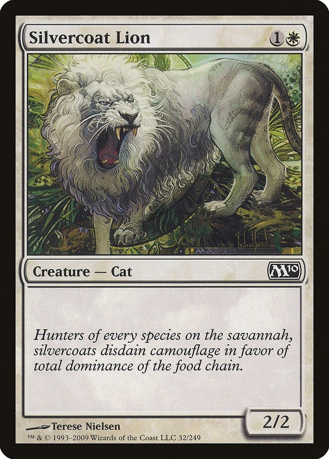 Image for Silvercoat Lion (32) (Magic 2010 (M10)) (M10) - Magic: The Gathering