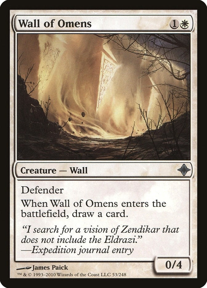Image for Wall of Omens (53) (Rise of the Eldrazi) - Magic: The Gathering