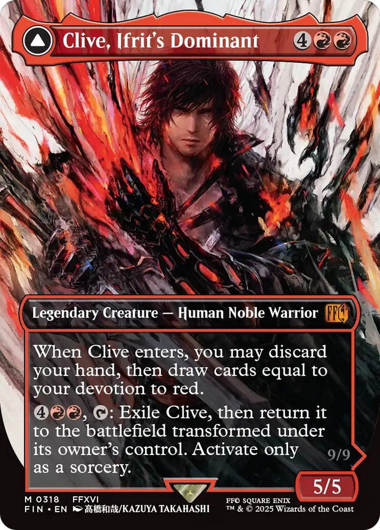 Clive, Ifrit's Dominant (0318) (Borderless) (318) (FIN)
