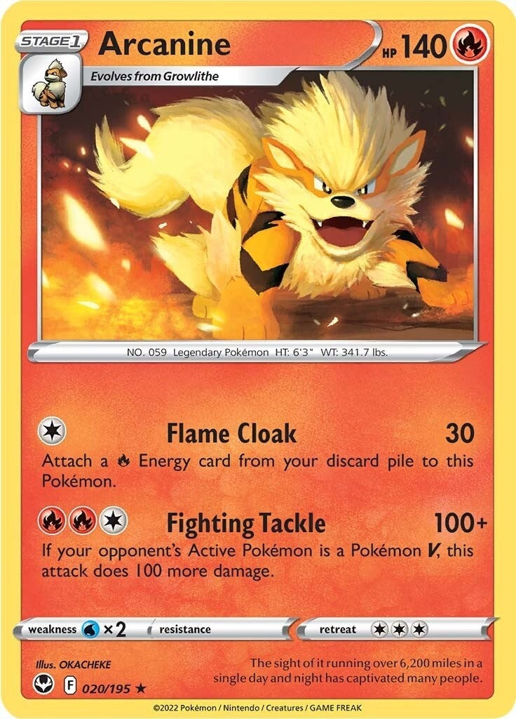 Arcanine (020/195) (SWSH12: Silver Tempest)