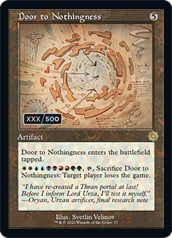 Door to Nothingness (Schematic) (Serial Numbered) (77) (The Brothers' War: Retro Frame Artifacts)