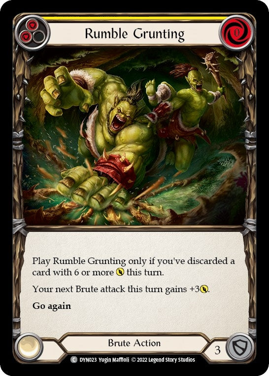 Image for Rumble Grunting (Yellow) (DYN023) (Dynasty) - Flesh and Blood TCG