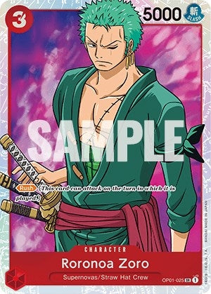 Image for Roronoa Zoro (025) (OP01-025) (Romance Dawn) - One Piece Card Game
