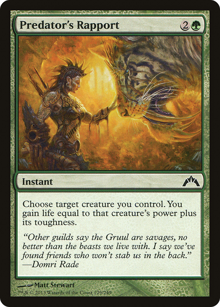 Predator's Rapport (129) (GTC)