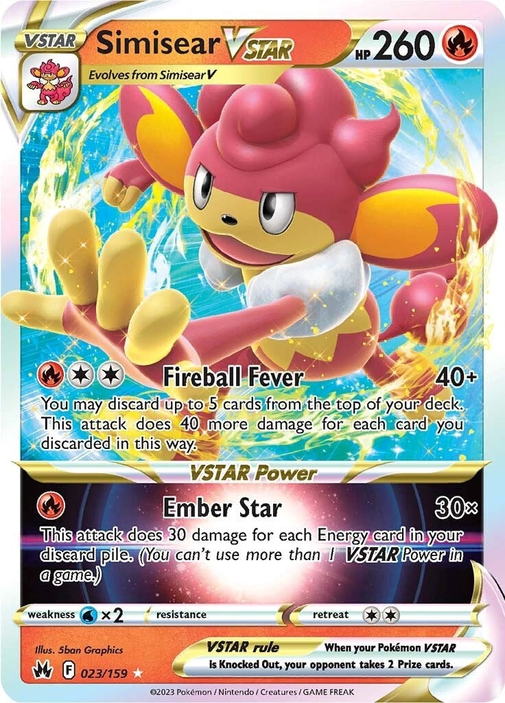 Simisear VSTAR (023/159) (Crown Zenith)