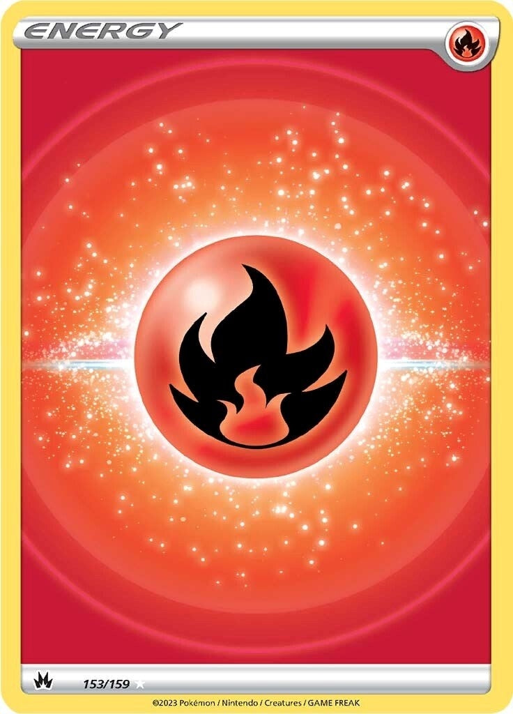 Fire Energy (Texture Full Art) (153/159) (Crown Zenith)