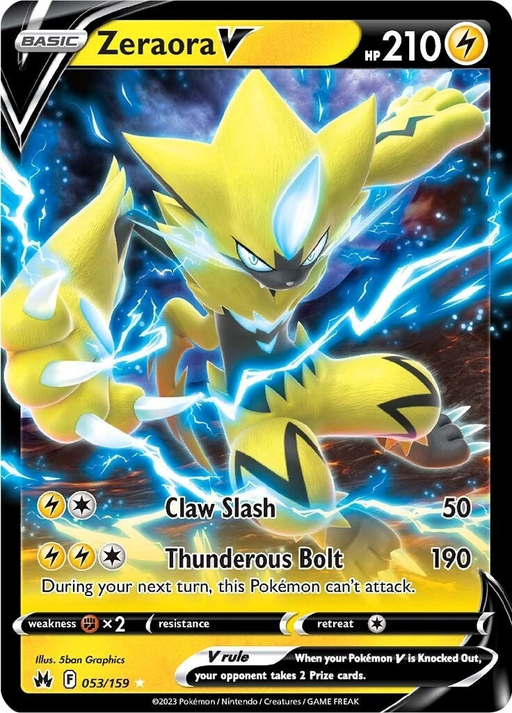 Zeraora V (053/159) (Crown Zenith)