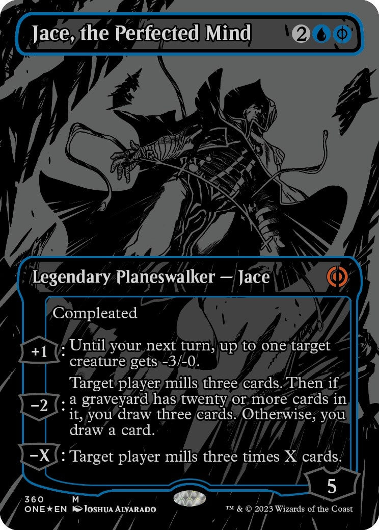 Image for Jace, the Perfected Mind (Oil Slick Raised Foil) (360) (Phyrexia: All Will Be One) - Magic: The Gathering