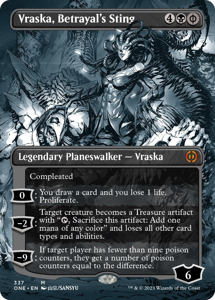 Vraska, Betrayal's Sting (Borderless) (337) (Phyrexia: All Will Be One)