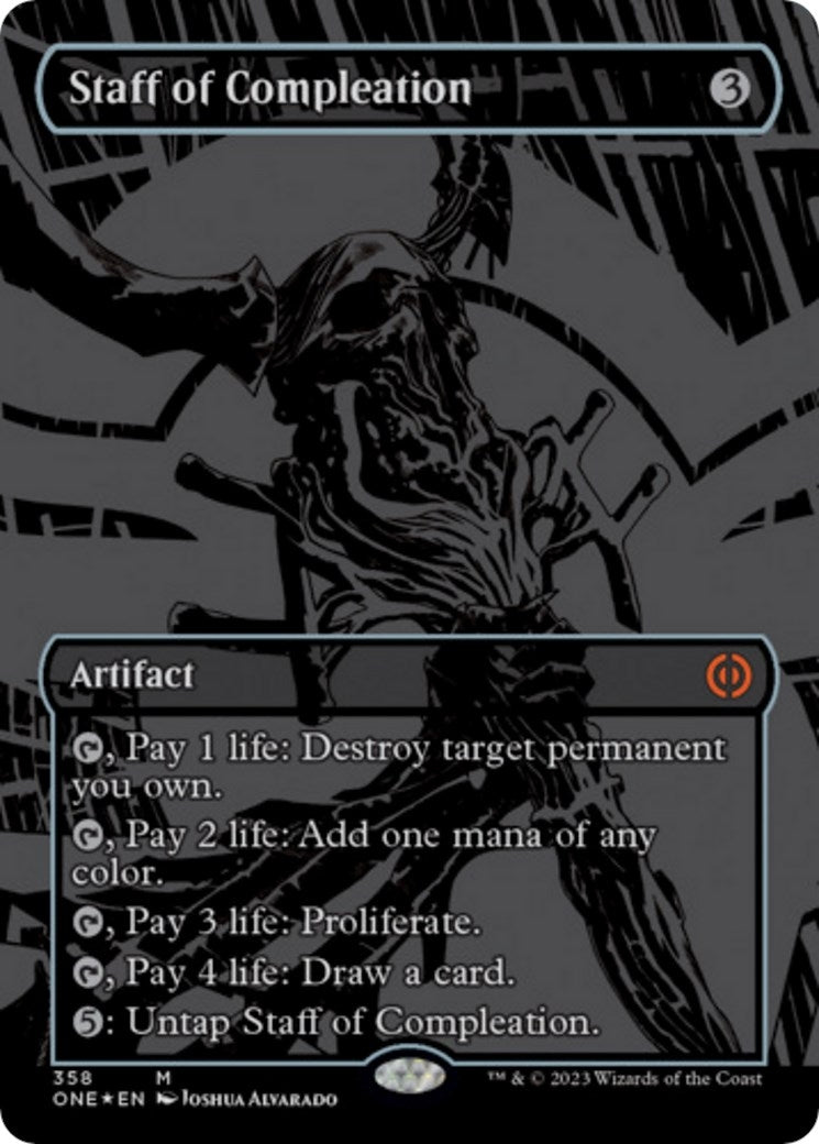 Staff of Compleation (Oil Slick Raised Foil) (358) (Phyrexia: All Will Be One)