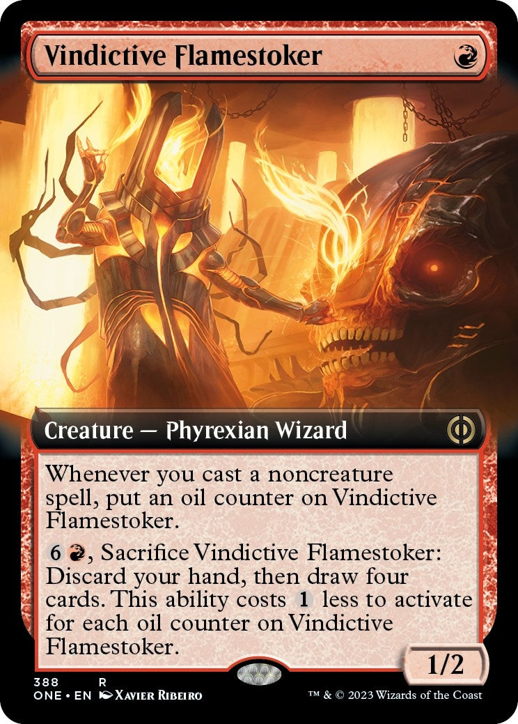 Image for Vindictive Flamestoker (Extended Art) (388) (Phyrexia: All Will Be One) - Magic: The Gathering