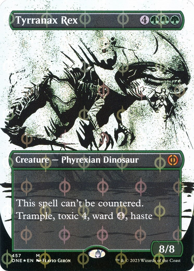 Tyrranax Rex (Showcase) (Step-and-Compleat Foil) (457) (Phyrexia: All Will Be One)