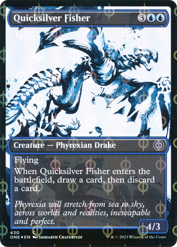 Image for Quicksilver Fisher (Showcase) (Step-and-Compleat Foil) (430) (Phyrexia: All Will Be One) - Magic: The Gathering