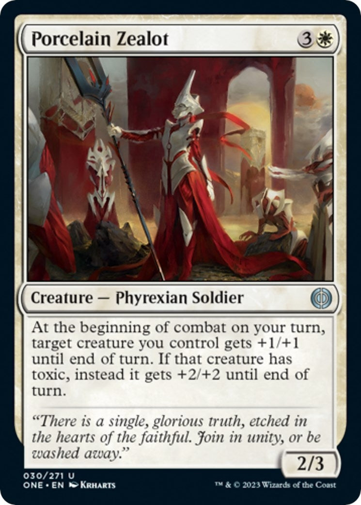 Image for Porcelain Zealot (30) (Phyrexia: All Will Be One) - Magic: The Gathering