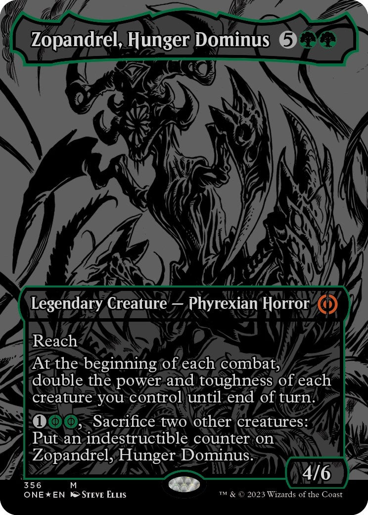 Zopandrel, Hunger Dominus (Oil Slick Raised Foil) (356) (Phyrexia: All Will Be One)