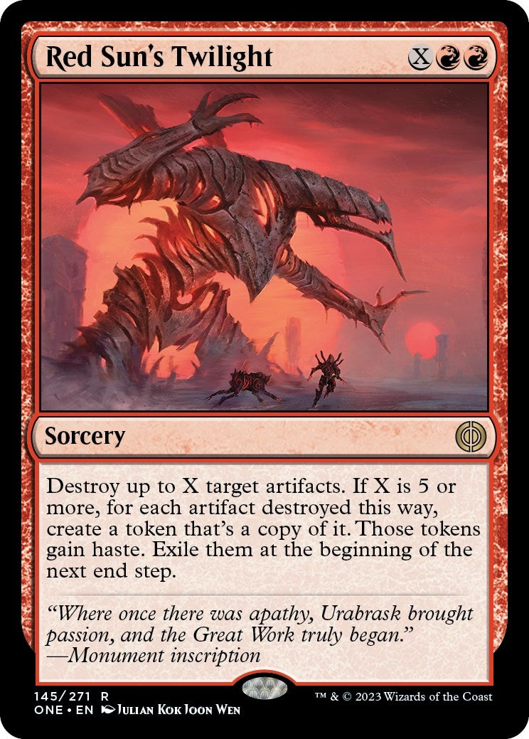 Image for Red Sun's Twilight (145) (Phyrexia: All Will Be One) - Magic: The Gathering