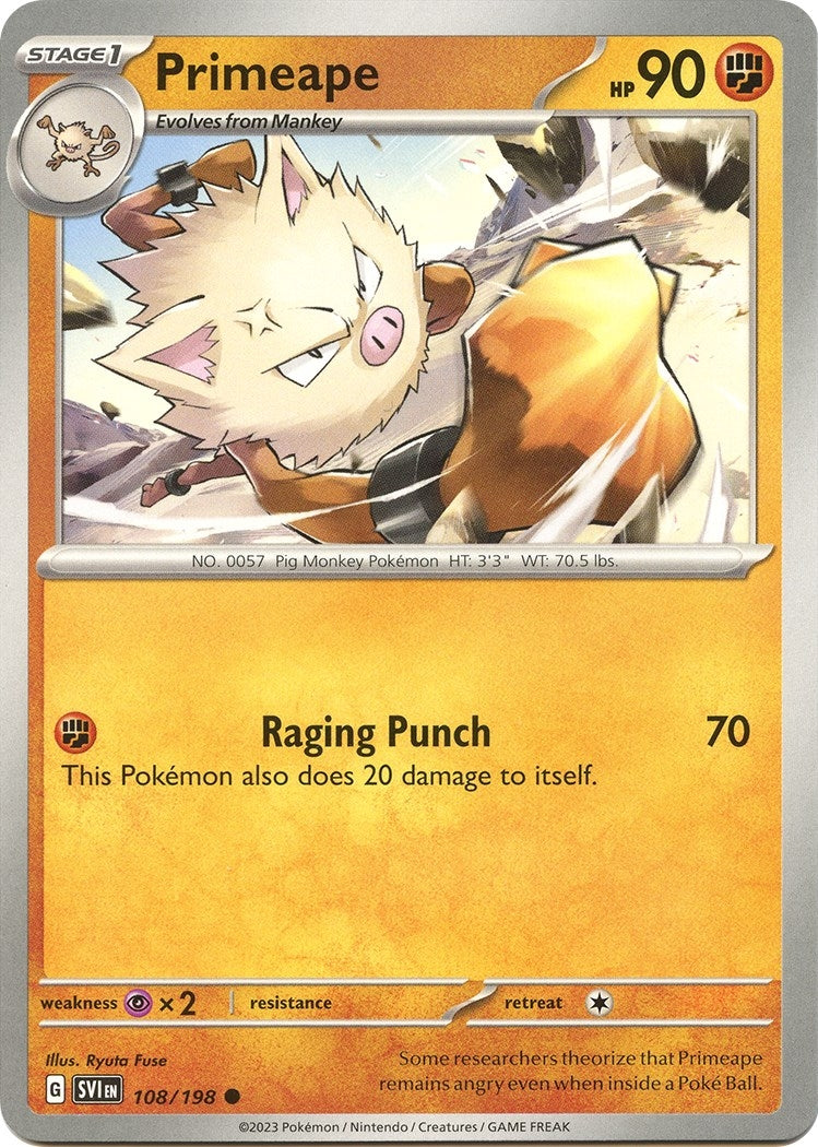 Primeape (108/198) (SV01: Scarlet & Violet Base Set)