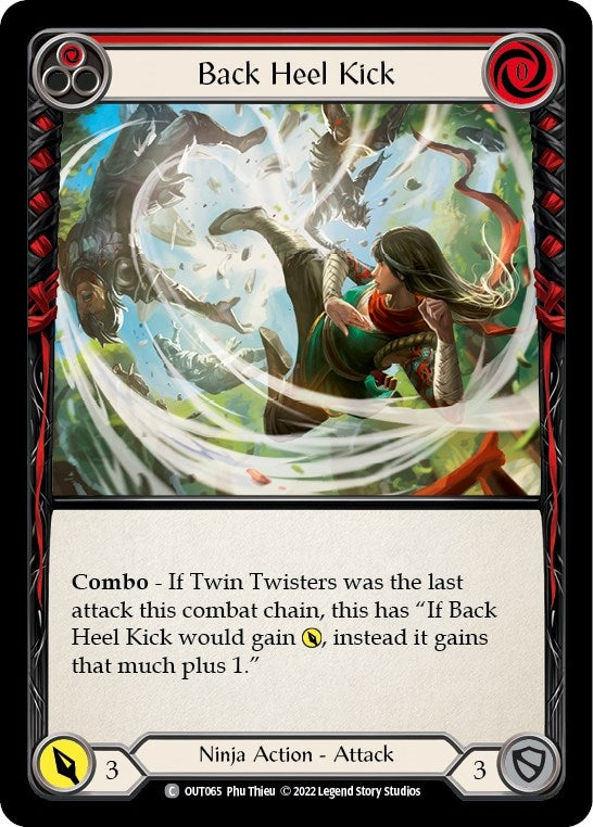 Image for Back Heel Kick (Red) (OUT065) (Outsiders) - Flesh and Blood TCG