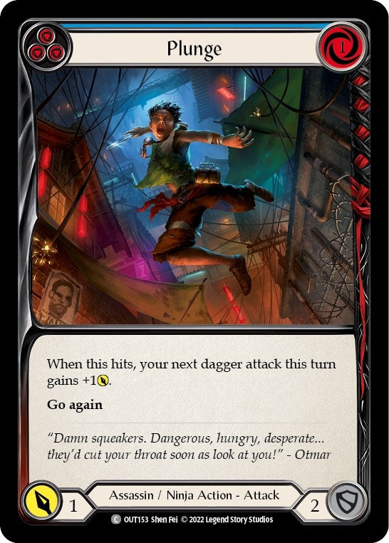 Image for Plunge (Blue) (OUT153) (Outsiders) - Flesh and Blood TCG
