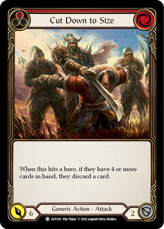 Image for Cut Down to Size (Red) (OUT201) (Outsiders) - Flesh and Blood TCG