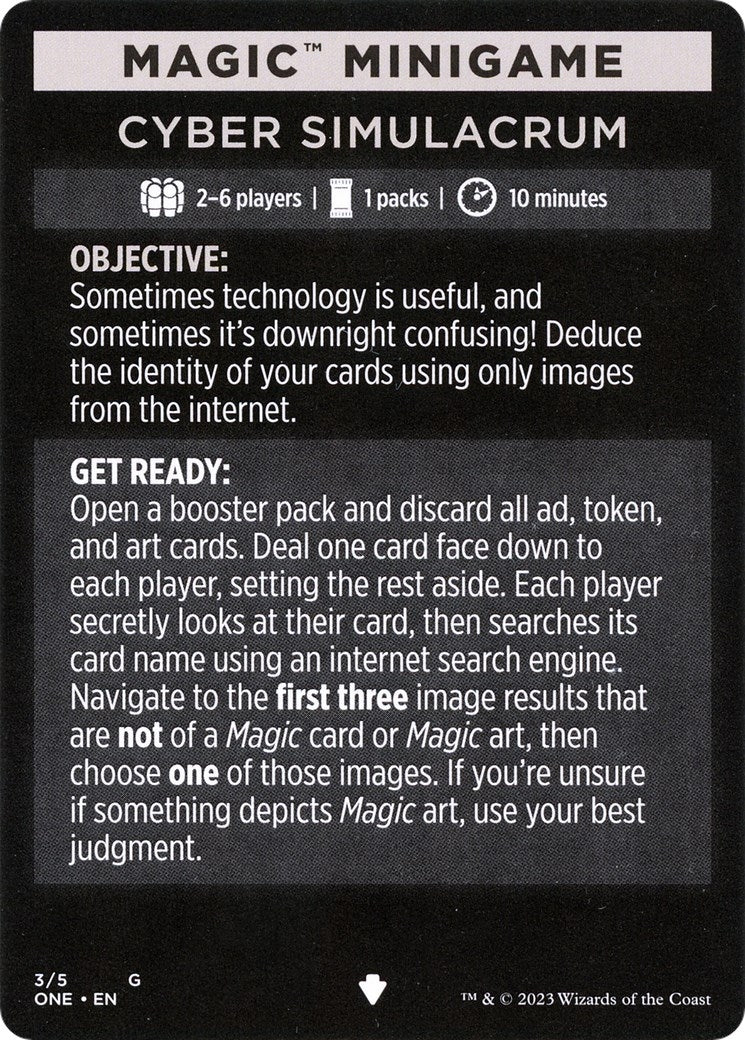 Image for Magic Minigame: Cyber Simulacrum (3) (Phyrexia: All Will Be One) - Magic: The Gathering