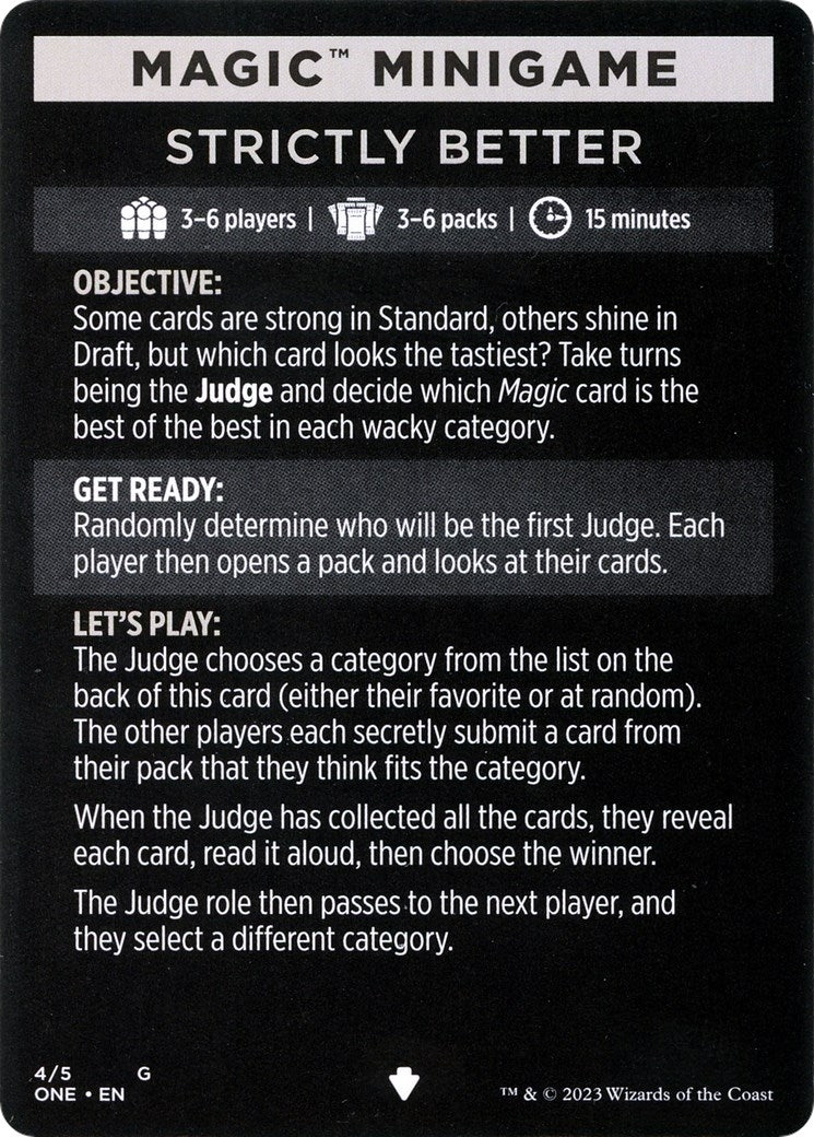 Image for Magic Minigame: Strictly Better (4) (Phyrexia: All Will Be One) - Magic: The Gathering