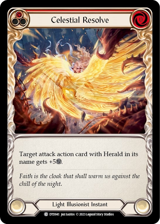 Image for Celestial Resolve (Red) (DTD041) (Dusk till Dawn) - Flesh and Blood TCG