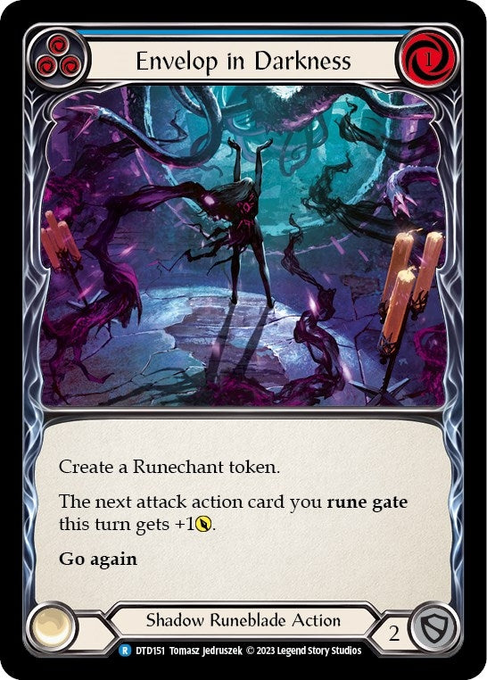 Image for Envelop in Darkness (Blue) (DTD151) (Dusk till Dawn) - Flesh and Blood TCG