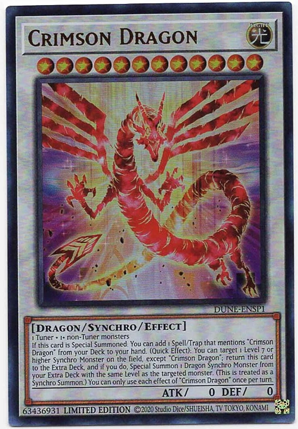 Image for Crimson Dragon (DUNE-ENSP1) (DUNE-ENSP1) (Duelist Nexus) - YuGiOh