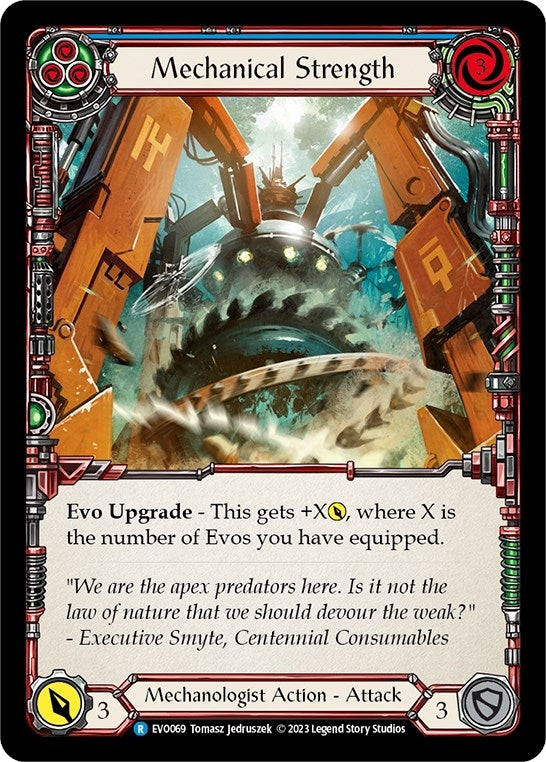 Image for Mechanical Strength (Blue) (EVO069) (Bright Lights) - Flesh and Blood TCG