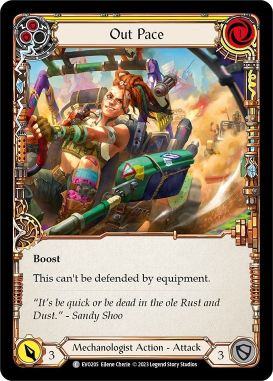 Image for Out Pace (Yellow) (EVO205) (Bright Lights) - Flesh and Blood TCG