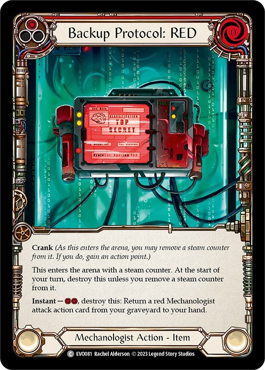 Image for Backup Protocol: RED (EVO081) (Bright Lights) - Flesh and Blood TCG