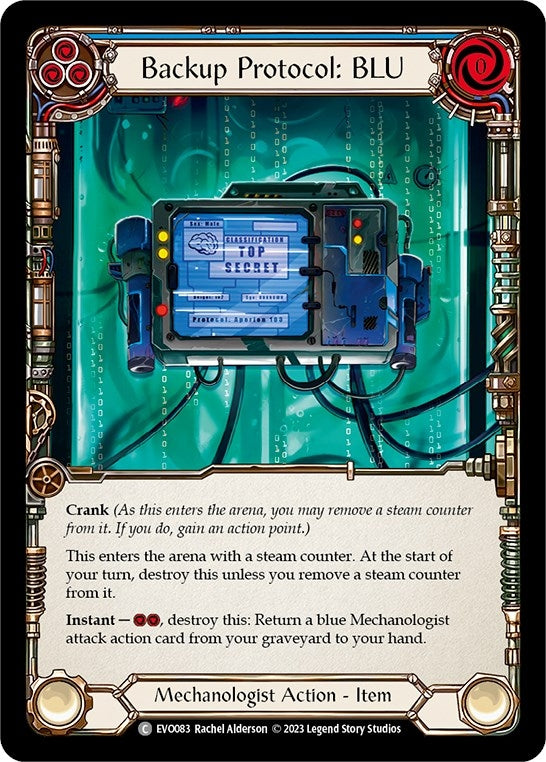 Image for Backup Protocol: BLU (EVO083) (Bright Lights) - Flesh and Blood TCG