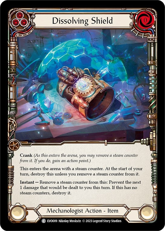 Image for Dissolving Shield (Blue) (EVO089) (Bright Lights) - Flesh and Blood TCG