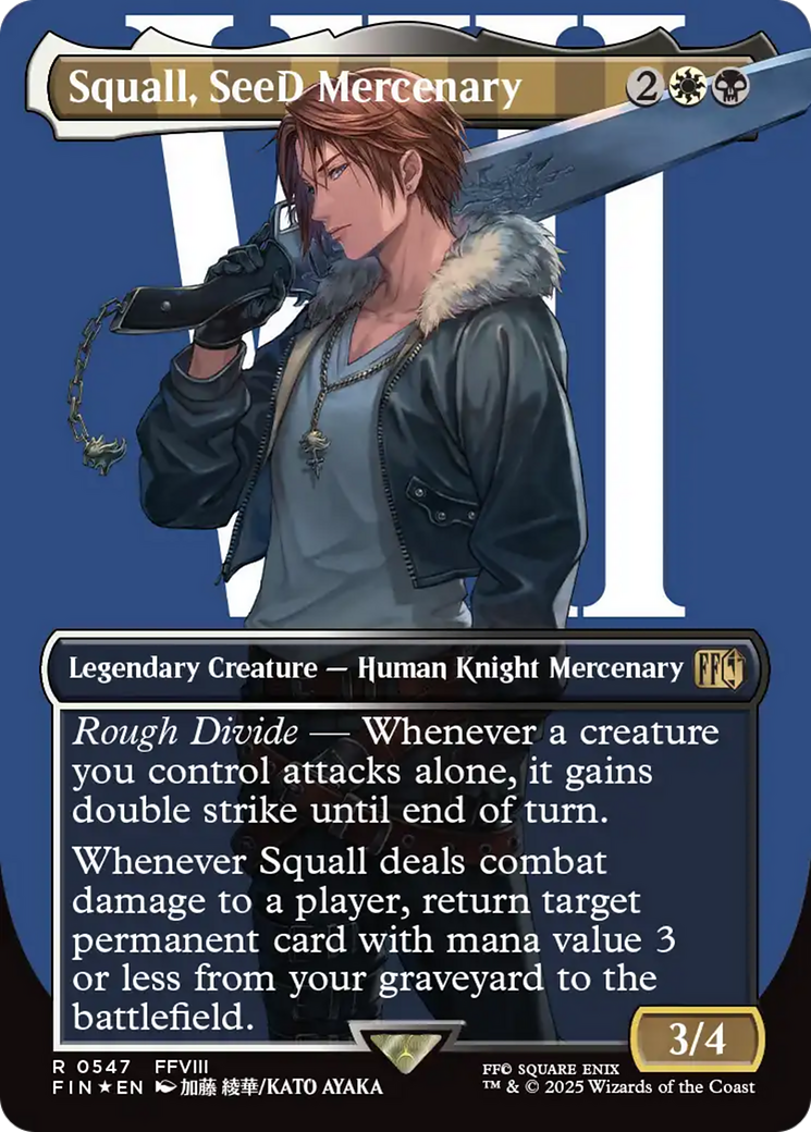 Squall, SeeD Mercenary (Borderless) (Surge Foil) (547) (FIN)