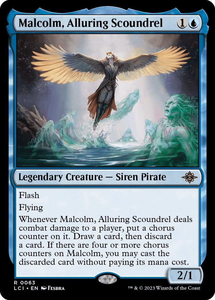Image for Malcolm, Alluring Scoundrel (63) (The Lost Caverns of Ixalan) - Magic: The Gathering